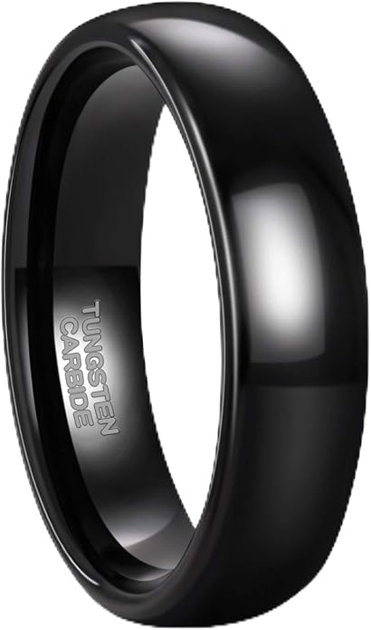 Greenpod 2mm 4mm 6mm Tungsten Wedding Bands Ring for Women Men Rose Gold Plated/Silver/24K Gold Plated/Black Polished Slim Engagement Promise Rings Comfort Fit Size 4-13