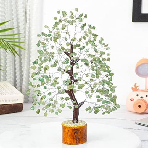 Crocon® Green Jade Crystals and Healing Stones Tree, Birthday Gifts for Women, Sister Birthday Gifts, Crystal Tree of Life for Positive Energy, Home Office Decor, Spiritual Gift for Women & Men