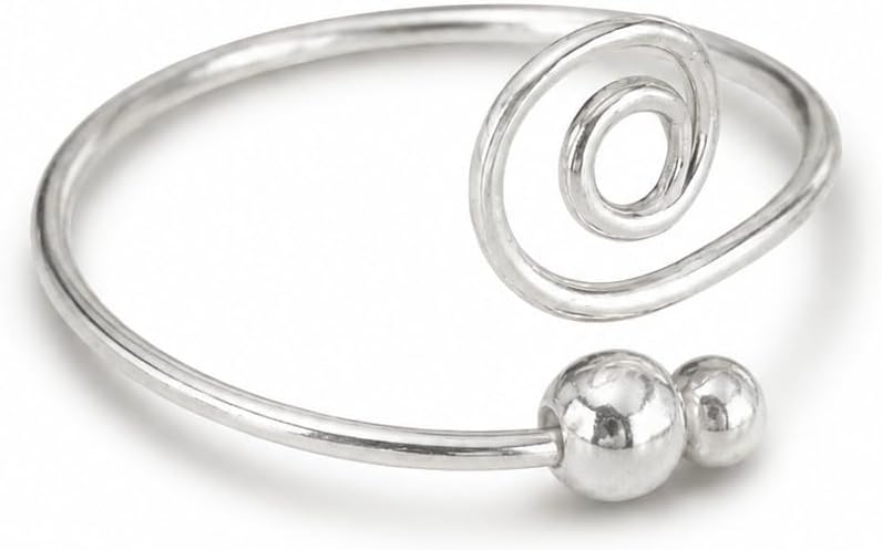 Sterling Silver Toe Ring, Handmade Adjustable Open Band, Minimalist Dainty Summer Beach Foot Jewelry for Women, Can Be Worn as Knuckle or Pinky Ring