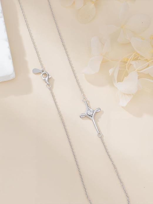 Midari Ocean Necklace 925 Sterling Silver Flamingo Mama Bear Dolphin Penguin Sea Turtle Axolotl Desert Cactus Nautical Rudder Tropical Palm Compass Wave Pendant Boho Jewelry Gifts for Women Men