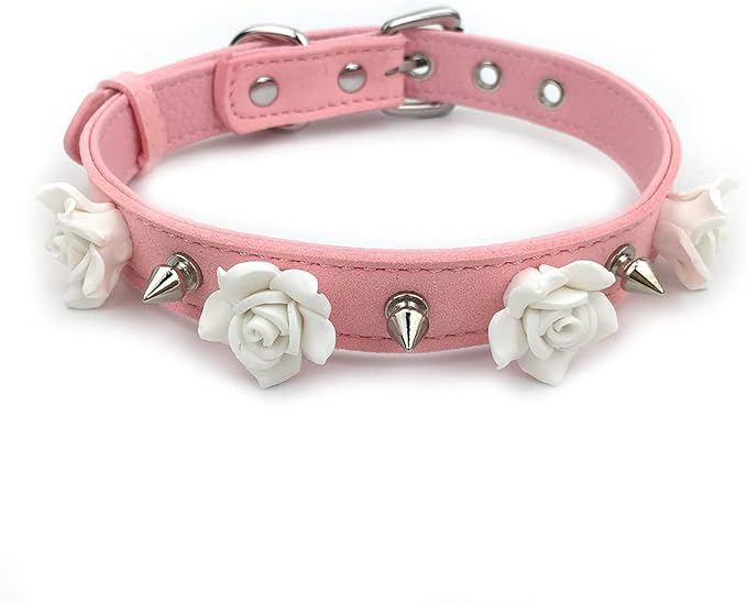 Destiny Love Handmade Rose Flower Choker Collar Necklace Velvet Necklace with Box for Women and Men