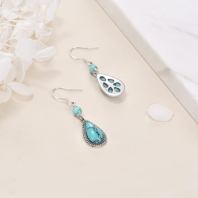 POPLYKE 925 Sterling Silver Tree of Life Dangle Earrings for Women Fashion Abalone Shell Jewelry Gifts for Mom Sister Friend Birthday