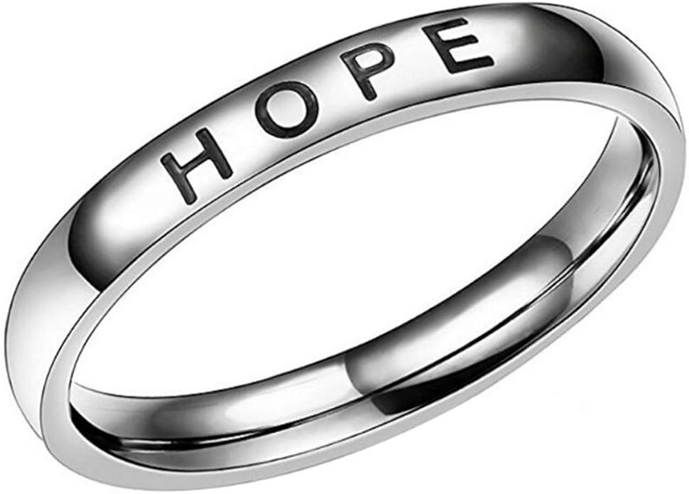 Jude Jewelers 4mm Stainless Steel Love Faith Hope Blessed Mantra Inspirational Wedding Band Ring