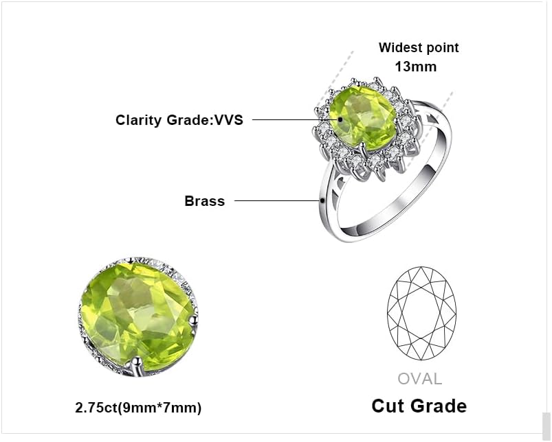 JewelryPalace Princess Diana Kate Middleton Class Gemstone Birthstone Sapphire Halo Engagement Rings for Women, Anniversary 14K White Yellow Rose Gold Plated 925 Sterling Silver Promise Rings for Her