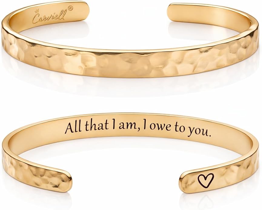 Carviell Bracelet - Gifts for Women – Inspirational, Friendship, Love, Mom, Daughter, Sister, Christian, Graduation, Memorial & Wedding Gifts – 100+ Phrases – Stainless Steel, Gift-Ready
