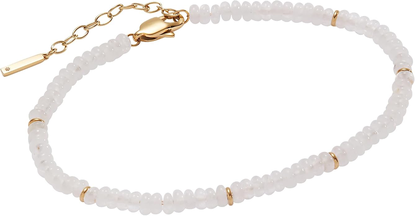 Alex and Ani Clear Quartz Semi-Precious Beaded Anklet
