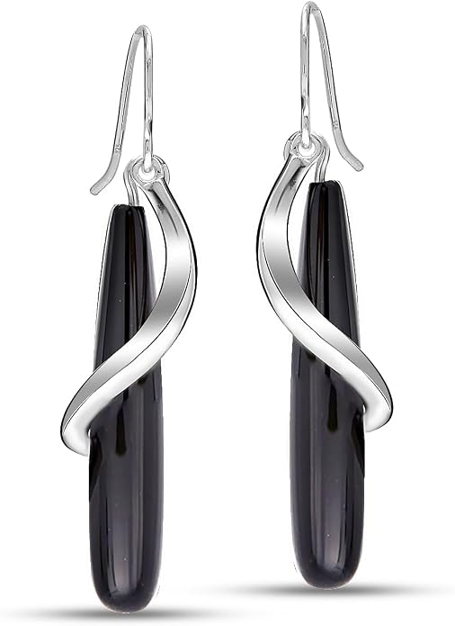 LeCalla 925 Sterling Silver Teardrop Dangle Earrings for Women | Lightweight Vertical Drop Dangle Earrings | Minimalist Dangling Earring Jewelry Gifts for Women