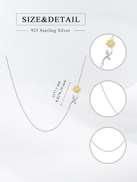 Midari Ocean Necklace 925 Sterling Silver Flamingo Mama Bear Dolphin Penguin Sea Turtle Axolotl Desert Cactus Nautical Rudder Tropical Palm Compass Wave Pendant Boho Jewelry Gifts for Women Men
