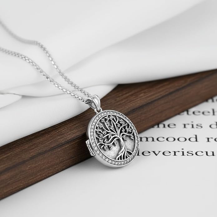 925 Sterling Silver Necklace for Men Women, Birthday Keepsake Jewelry Gifts for Mom Dad Friend