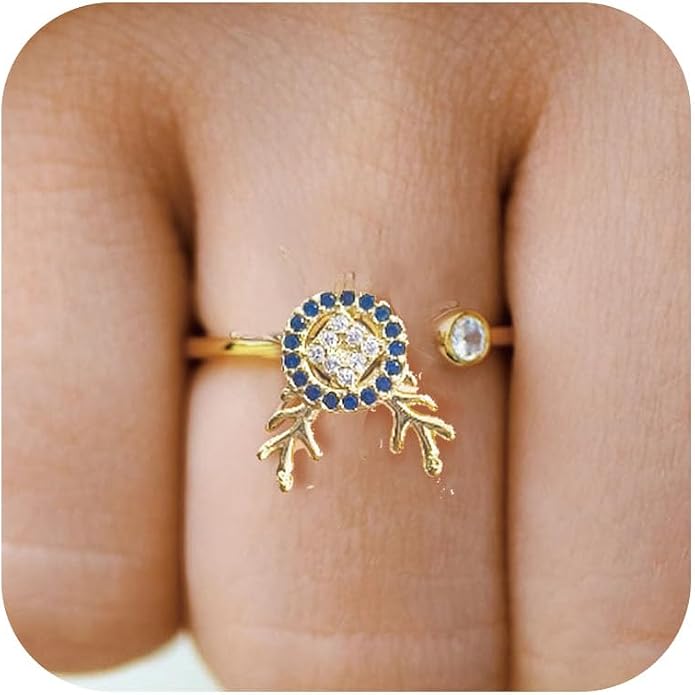 Sunflower Fidget Ring for Women Spinning Rings Adjustable Anxiety Ring for Teens Birthday Gift for Daughter Mom You Are My Sunshine Spinner Rings