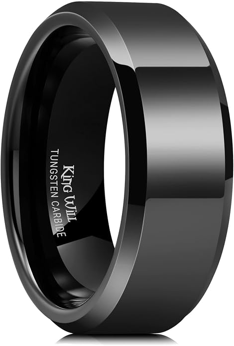 King Will BASIC Men Women 4mm/5mm/6mm/7mm/8mm Titanium Rings Polished Wedding Band Engagement Anniversary Band Comfort Fit