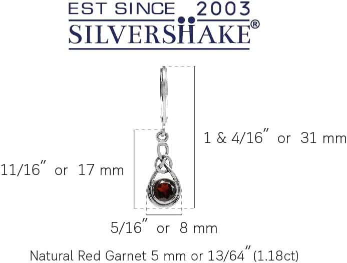 Silvershake Genuine Gemstone Irish Celtic Knot Drop Dangle Earrings