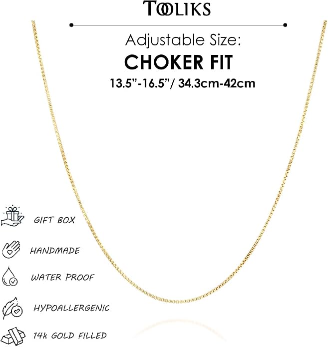 Satellite Bead Necklace - Gold Filled or Sterling Silver, Dainty Adjustable Choker Chain 15" - 17", Minimalist Everyday Stacking Jewelry