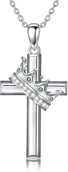 Cross Necklace for Women 925 Sterling Silver Crucifix Pendant Christian Cross Jewelry for Women Men