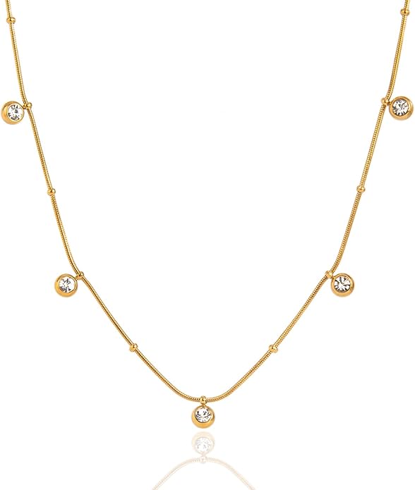 Unisex Celestial Gold Pendant Necklaces, Sun/Moon/Star/Angle Celestial Elements Unisex Choker Gold Lover Chains for Men and Women Jewelry