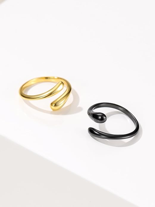 ChicSilver Sterling Silver Toe Rings for Women 14K Gold Plated Toe Rings for Women Open Adjustable Toe Ring for Women Toe Jewelry for Summer Beach