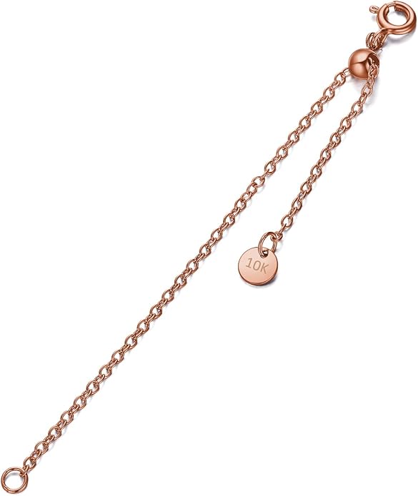 1pc 925 Sterling Silver 1.5mm Necklace Extender Chain 4inch Bracelet Anklet Single Bead Extension Adjustable Length
