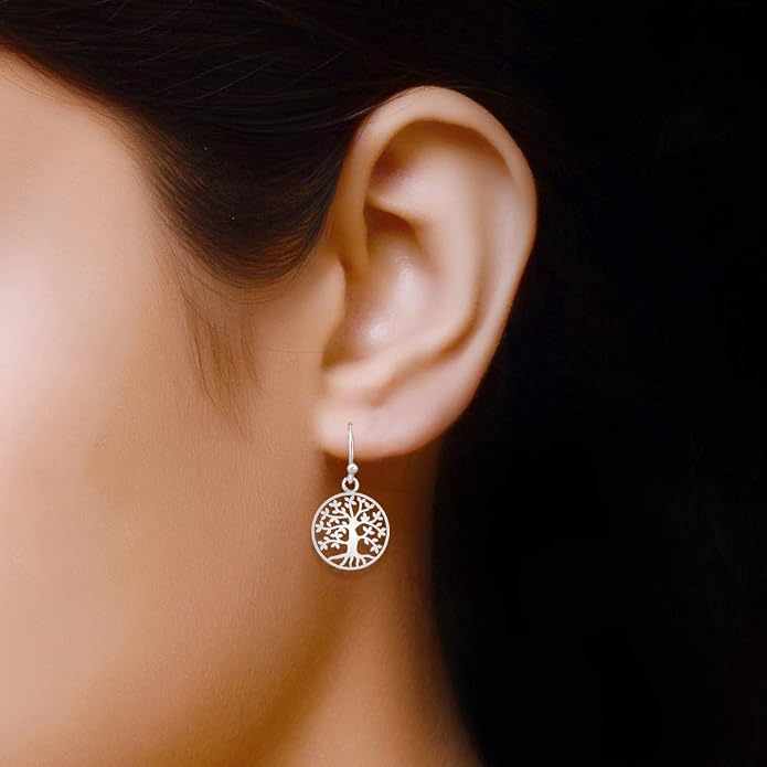 Charmsy 925 Sterling Silver Light-Weight Antique Filigree Teardrop Drop Earrings for Women