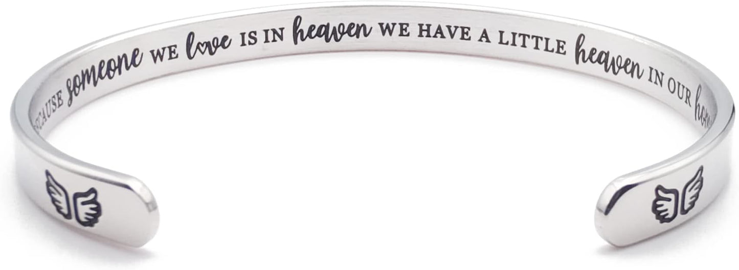 Dczosily Inspirational Bracelets for Women Stainless Steel Cuff Bracelet Engraved Jewelry Motivational Bangles Personalized Gifts for Best Friend/Mom