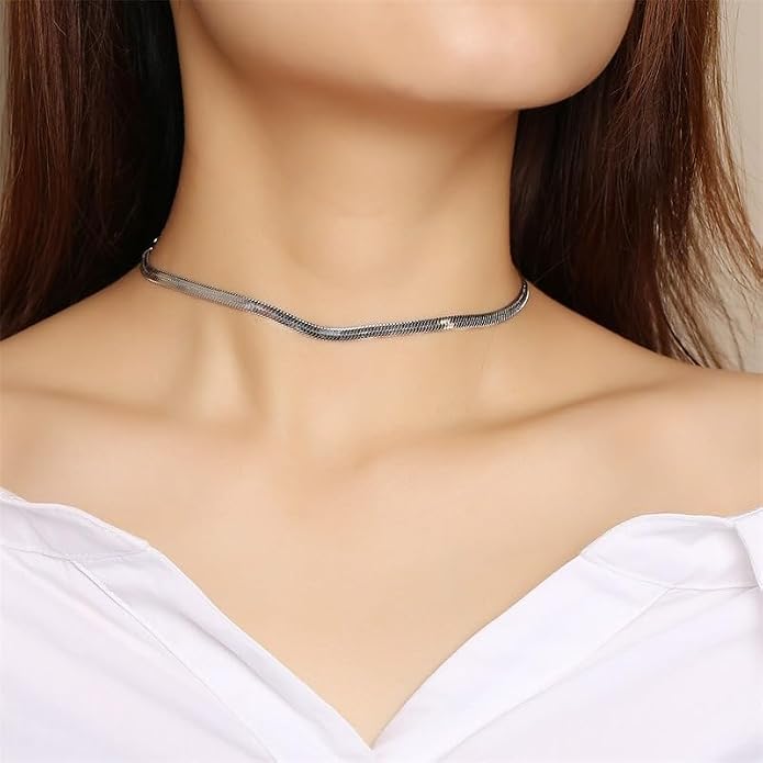 Herringbone Chain 316L Stainless Steel 14,16,18,20,22,24,27,30 inches Necklace for Men and Women in Gold, Silver Tone