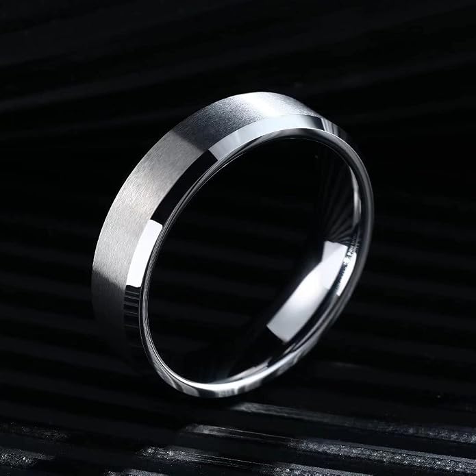 King Will Titanium Wedding Band for Men Women- 3-10mm Width Black/Sliver/Gold High Purity Titanium Promise Wedding Ring Comfort Fit for Daily Wear Size 6-14