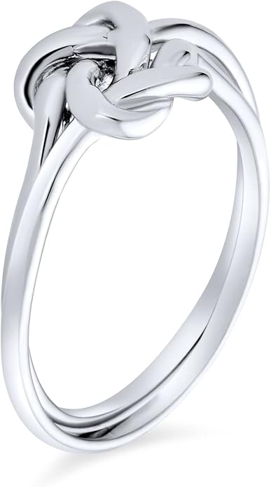 Bling Jewelry Personalize Best Friends Irish Celtic Love Knots Infinity Promise Ring Band For Women Teen Oxidized .925 Sterling Silver Customizable