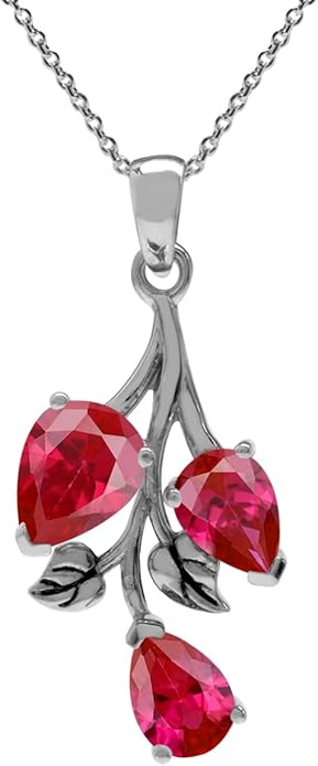 Silvershake Pear Shape Birthstone Gemstone Antique Finishing 925 Sterling Silver Leaf Vintage Inspired Pendant with 18 Inch Chain Necklace Jewelry for Women