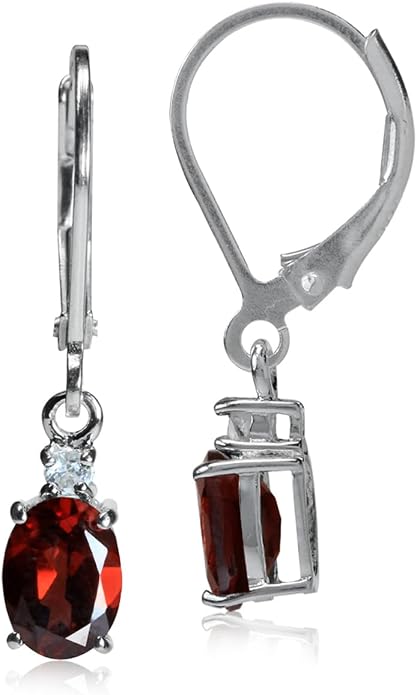 Silvershake White Gold Plated 925 Sterling Silver Leverback Earrings