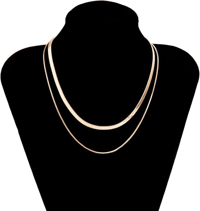 Natural Freshwater Baroque Pearl Necklace 14K Gold Plated Dainty Choker Necklace for Women Girls Snake Chain/Cuban Link/Paperclip/Ball Beaded Chain/Tennis Chain Fashion Jewelry for Gift