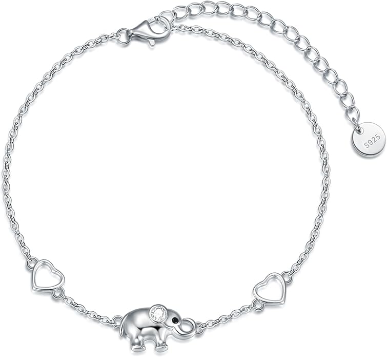 Ankle/Bracelet for Women Sterling Silver Sea Turtle/Butterfly/Mustard Seed/Sister/Sunflower/Elephant Gifts for Birthday Summer Beach Jewelry for Mom Wife Daughter Friend