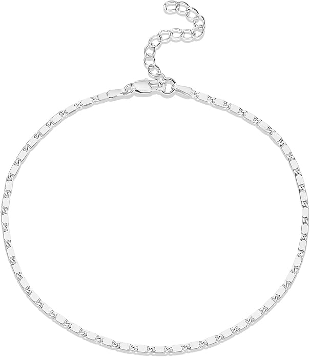 PAVOI 14K Gold Plated Chain Anklets for Women - Minimalist Link Chain Ankle Bracelet - Dainty Gold Anklets for Women - Trendy Summer Beach Jewelry Gifts - Snake, Figaro, Mariner, Paperclip, Beaded