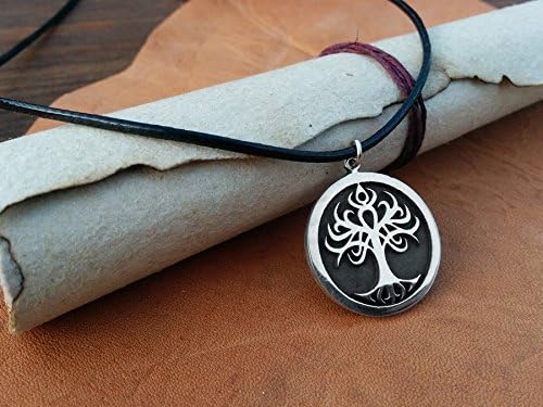 Baldur Jewelry - Handcrafted Yggdrasil Viking Norse World Tree of Life Pendant Necklace Amulet Jewelry | 925 Sterling-Silver Tree of Life Necklace | Viking Gifts |Jewelry for Men Women