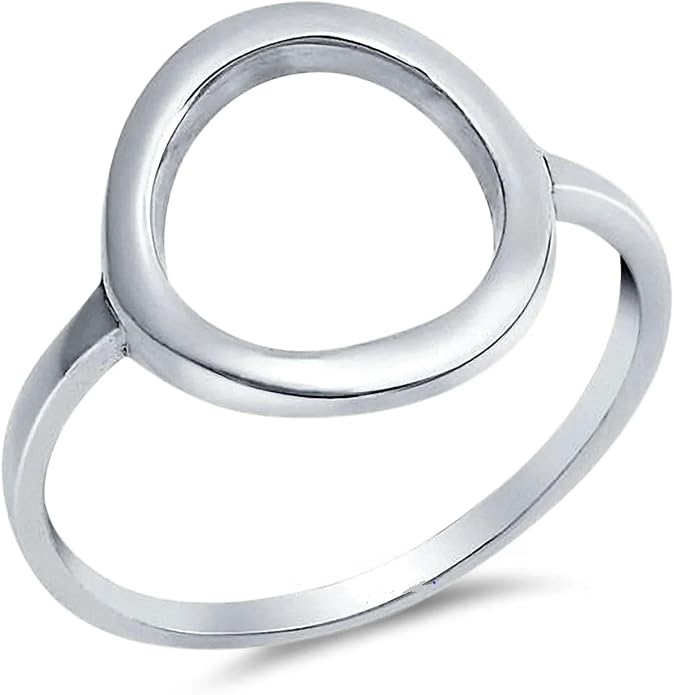 Karma Open Circle Ring in Gold Vermeil and Sterling Silver statement ring