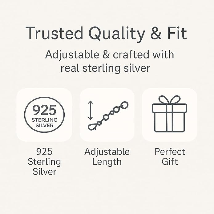 Raw Birthstone Crystal Necklace for Women, Hypoallergenic 925 Sterling Silver Pendant, Adjustable 16+2" Silver Chain, Light Natural Gemstone Jewelry for Everyday Wear & Gift for her & him