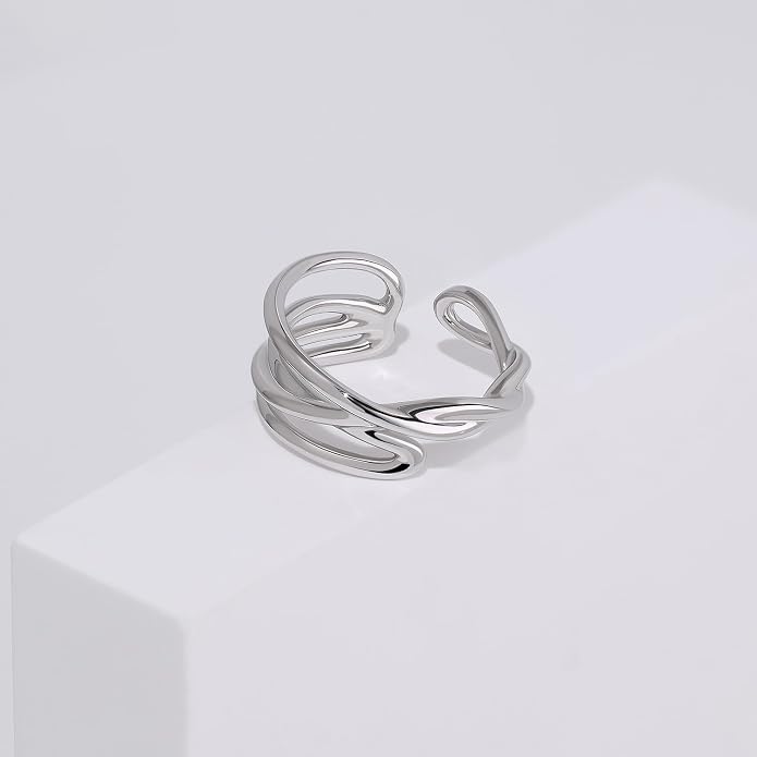Meissa Gold Thumb Rings for Women Girls Statement Ring Hammered Chunky Band Rings Fashion Wide Band Stackable Index Finger Ring Size Adjustable