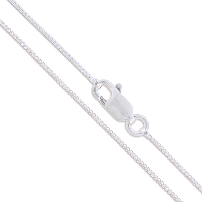 CHOOSE YOUR CLASP Sterling Silver 1mm Box Chain Necklace