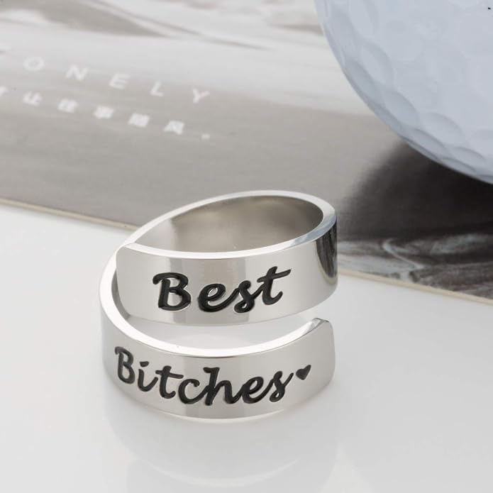 Inspirational Motivational Adjustable Ring Personalized Stainless Steel Spiral Wrap Twist Rings Encouragement Statement Graduation Jewelry Birthday Gifts for Women Teengirls.