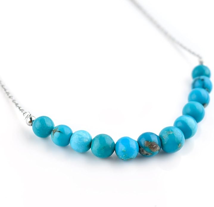 Natural Gemstone Pendant Necklace for Women Handmade Birthstone Healing Crystal Jewelry Chain 20" Stone Birthday Christmas Wedding Gifts for Her