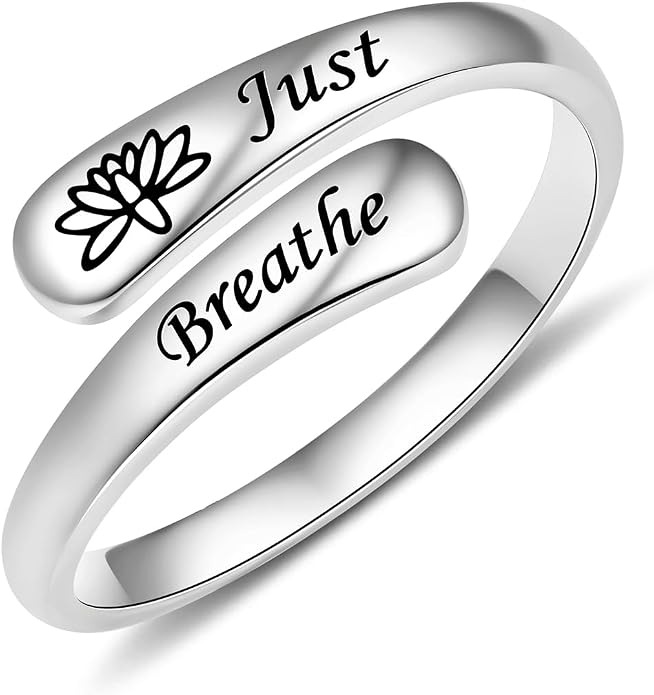 Fookduoduo 925 Sterling Silver Ring Inspirational Jewelry adjustable Wrap Open Rings for Women