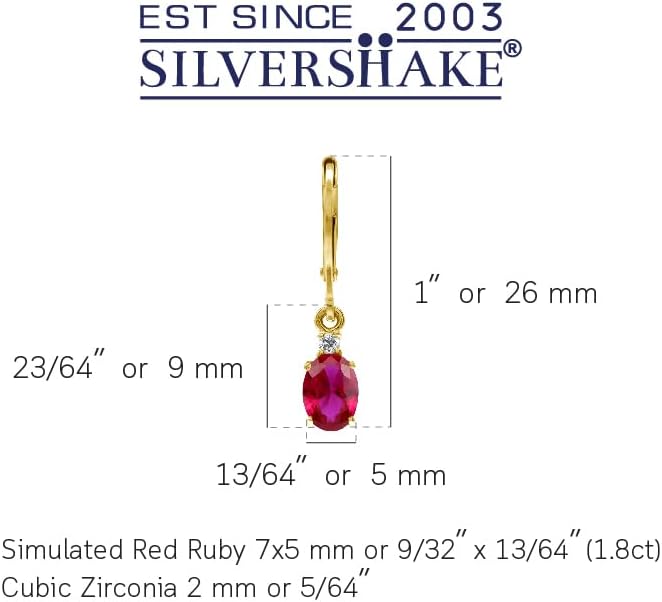 Silvershake White Gold Plated 925 Sterling Silver Leverback Earrings
