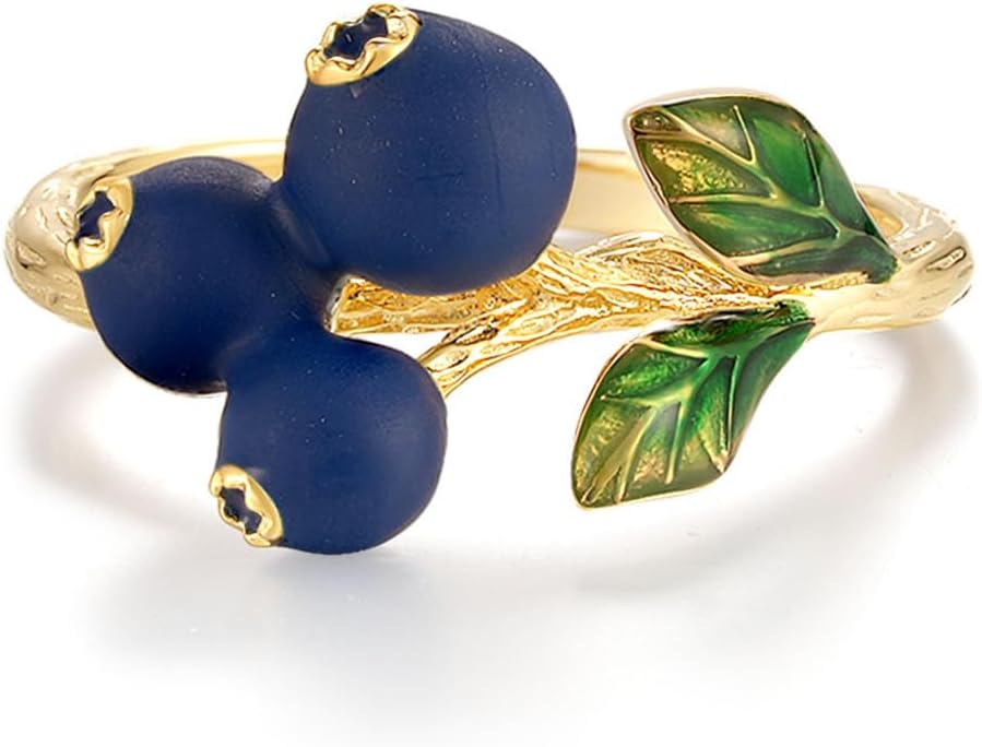 Santuzza 925 Sterling Silver Enamel Flower Ring for Women