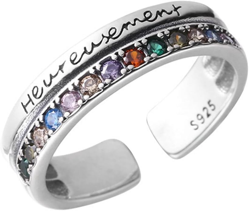 925 Sterling Silver Ring Minimalist Adjustable Rings Band Handmade Rings for Women Girls