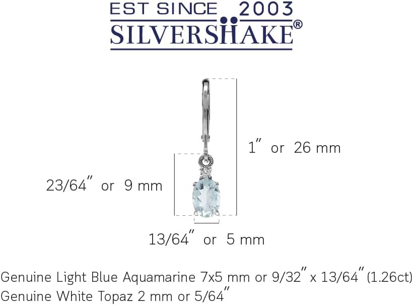 Silvershake White Gold Plated 925 Sterling Silver Leverback Earrings