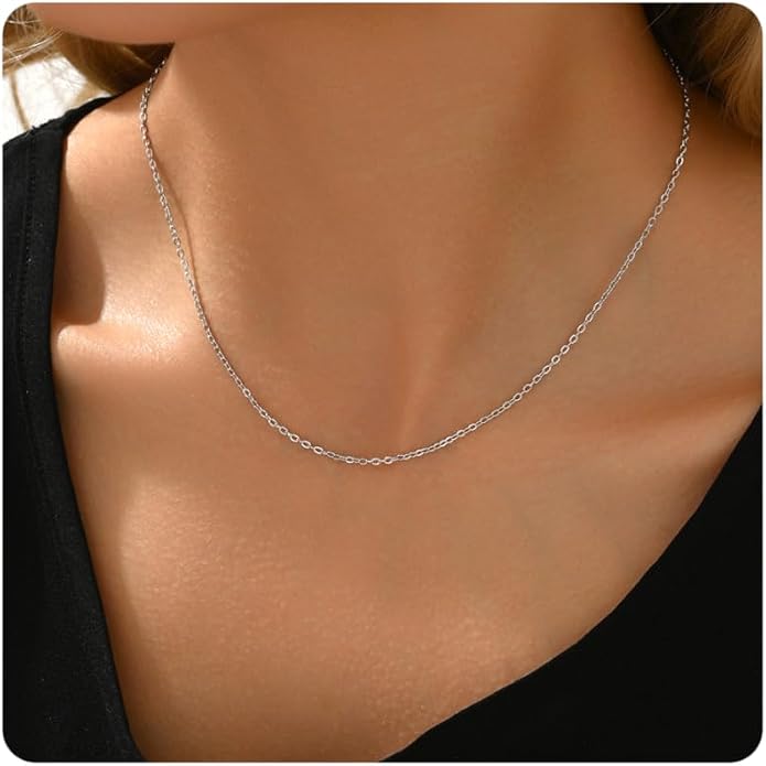 Gold Chain Necklace for Women Dainty Simple Satellite Beaded Twisted Chain Choker Necklace Everyday Jewelry Christmas Gifts