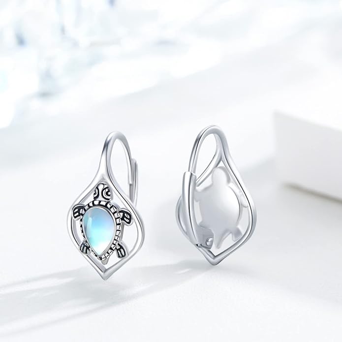 Cute Animal Leverback Earring 925 Sterling Silver Summer Bohemia Beach Theme Earrings for Women