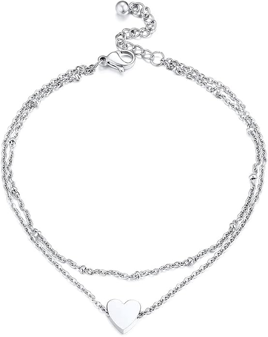 PROSTEEL Gold/Silver Anklets for Women Waterproof, 14K Gold Plated Ankle Bracelet Non Tarnish, Jewelry Gifts Adjustable