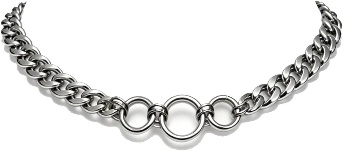 Milakoo Stainless Steel Pendant Necklace for Women Heart Charms Link Chains 23" Length Lobster Clasp