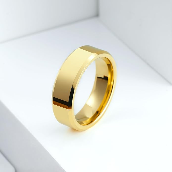 King Will BASIC Men Women 4mm/5mm/6mm/7mm/8mm Titanium Rings Polished Wedding Band Engagement Anniversary Band Comfort Fit