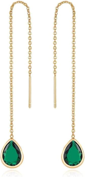 Ettika 18k Gold Plated, Silver Plated, Rhodium Plated Pull Through Threader Earrings. Threaders Minimalist Earring. Womens Jewelry Gifts