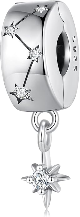 NINGAN 925 Sterling Silver Charm Golden Love Charm Buckle Safety Chain Travel Bead Firefly Dragonfly Pendant, Suitable for Women Bracelet and Necklace as Gift from Mom and Friends